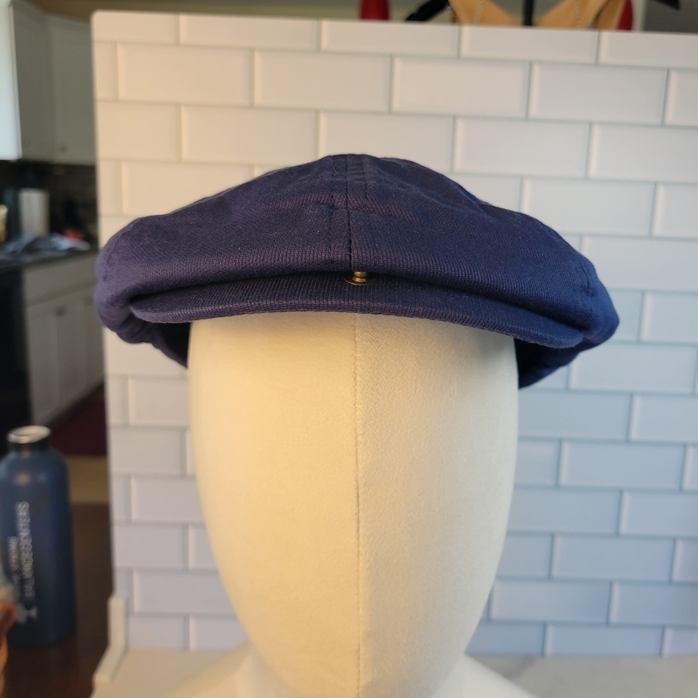 Brixton Brood Snap Cap Midnight Navy Mens Newsboy Hat Size S 00006 MTNAV